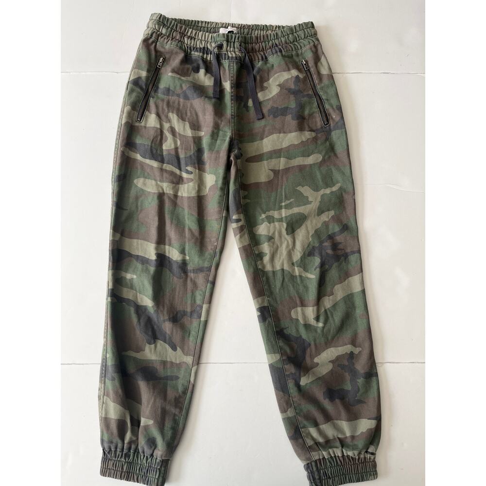 Artiza TNA Camouflage Joggers Sweatpants S Women Green Cuffed Travel Athleisure - Picture 2 of 11